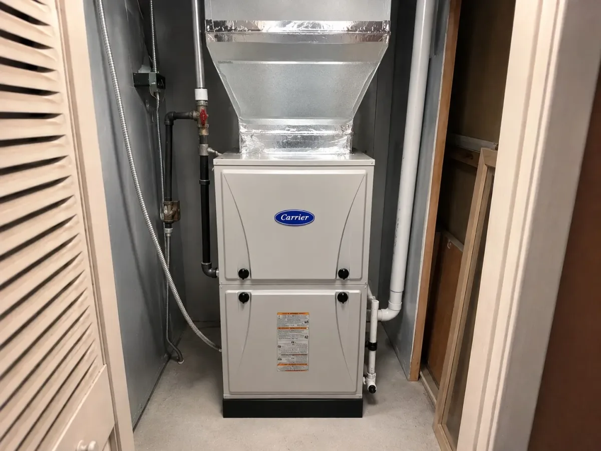 New high-efficiency furnace after replacement by Westside Comfort Solutions