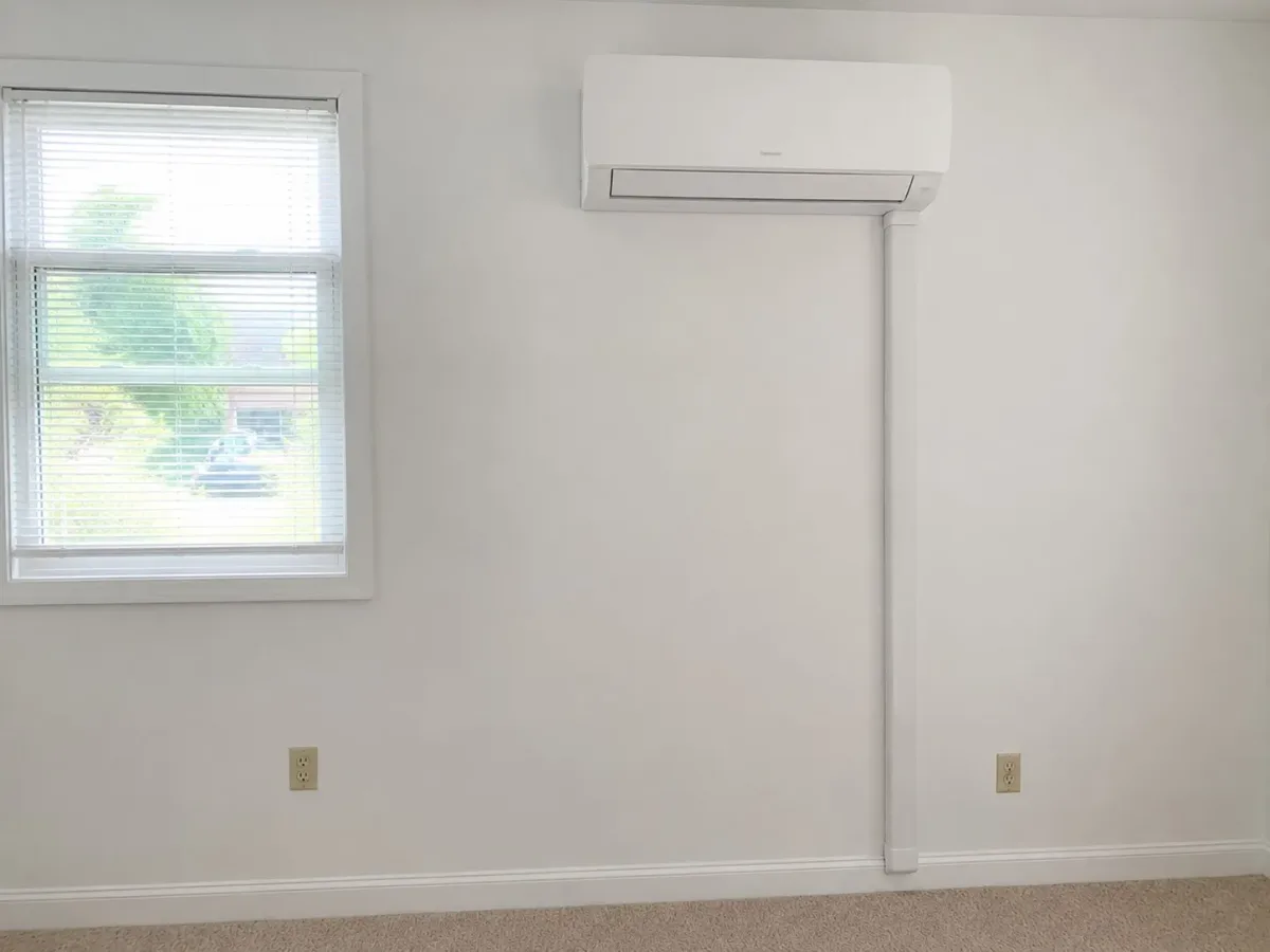 Wall-mounted ductless mini-split head installed by Westside Comfort Solutions in a Washington home