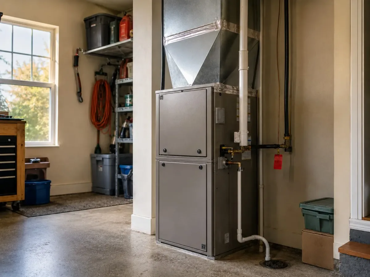 New high-efficiency furnace installed by Westside Comfort Solutions in a Renton, WA home